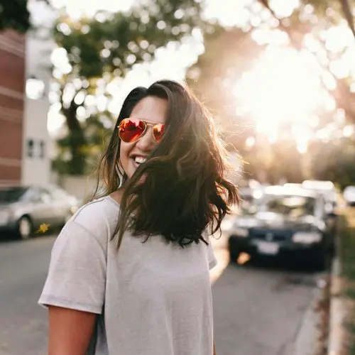 Outdoor lifestyle portrait in warm evening light
